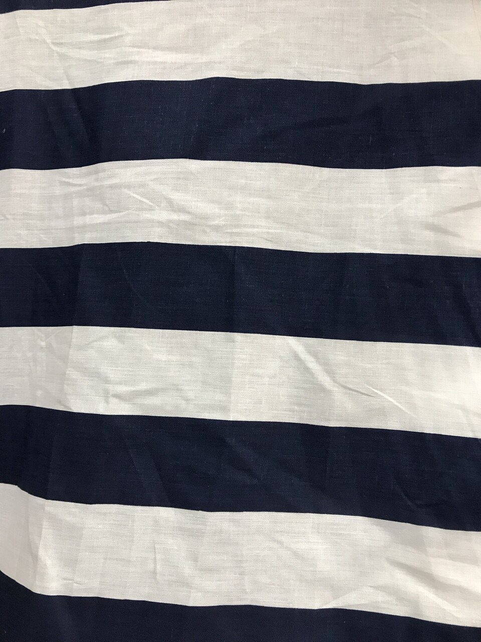 1 Yard Navy And White 2 Inch Stripe Poly Cotton Fabric For Sewing Apparel Decor Crafts 59/60 Inch Wide